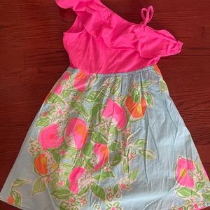 Lilly Pulitzer girls Runa one shoulder dress size xl 12-14